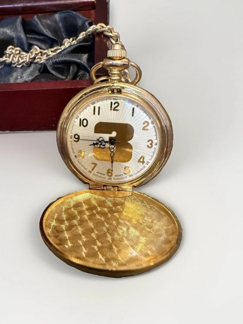 Dale Earnhardt #3 Pocket Watch in Wooden Case New Never Used
